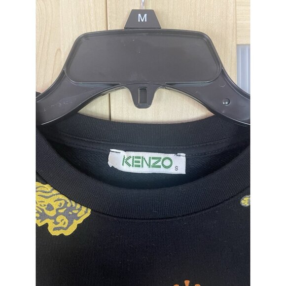 Kenzo monogram tiger sweatshirt Sz S Crew neck Embroidered Designer Graphic - Picture 4 of 7